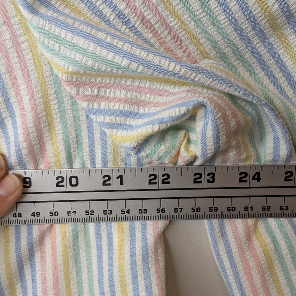 Vintage Alfred Dunner Petite 16 Pastel Striped Two Button Blazer Jacket - Picture 10 of 11